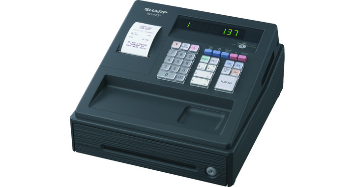 Sharp XE-A137B - Black Budget Cash Register 